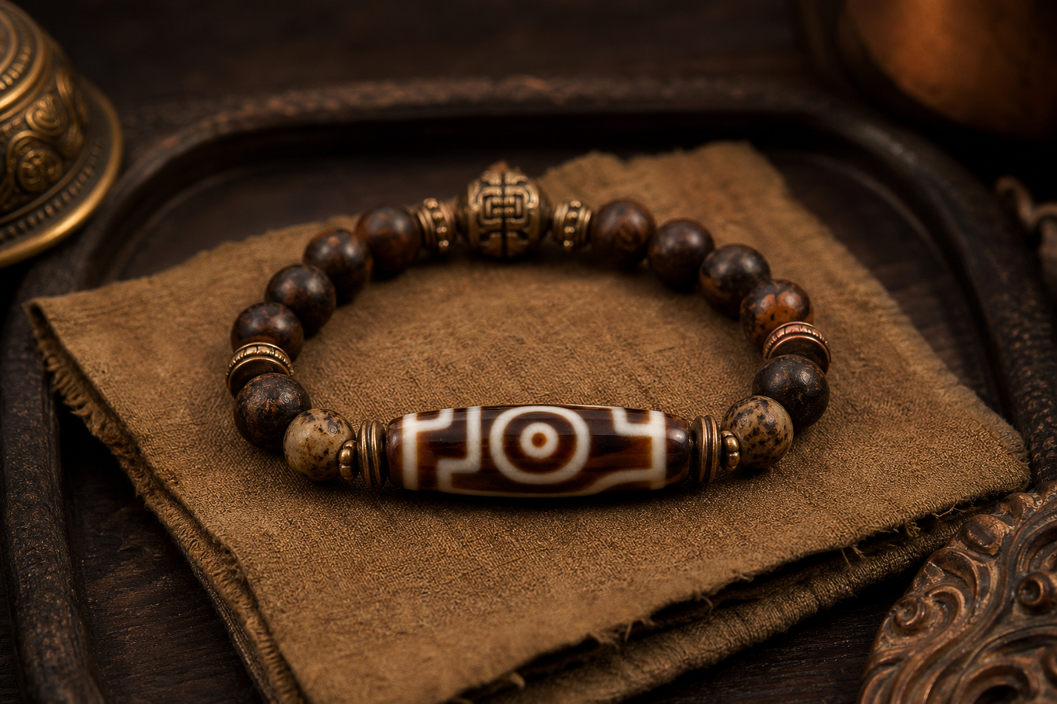 Dzi amulet visual.